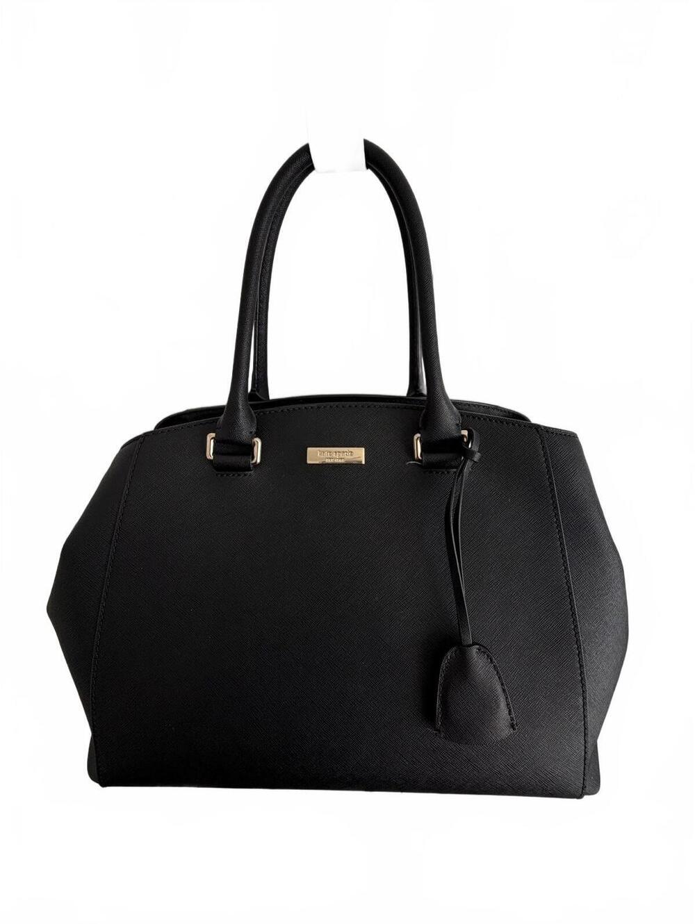 Kate Spade New York Saffiano Leather Three-Compartment Satchel, Gold Hardware